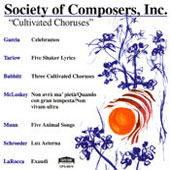 Society of Composers, Inc. "Cultivated Choruses" The New York Virtuoso Singers appear on tracks 7-9.
